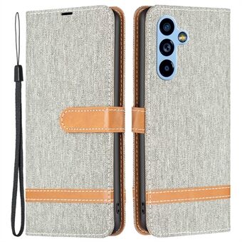 BF Leather Series-2 voor Samsung Galaxy A54 5G Jeans Doek Textuur PU Lederen Telefoonhoesje Kleur Splitsen Portemonnee Stand Beschermhoes