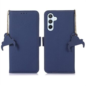 Telefoonhoesje met magnetische sluiting aan de zijkant voor Samsung Galaxy A54 5G, RFID-blokkeerbare portemonnee lederen Stand