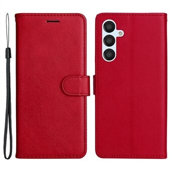 KT Leather Series-2 voor Samsung Galaxy A54 5G PU lederen telefoon flip portemonnee hoesje effen kleur Stand magnetische sluiting schokbestendige telefoonhoes met riem