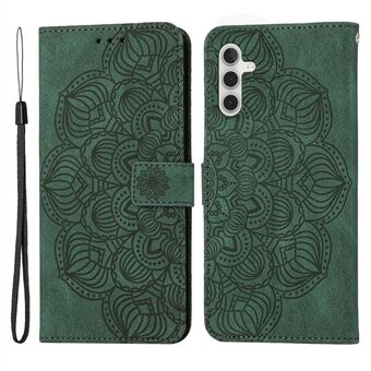 Voor Samsung Galaxy A54 5G Bedrukt Mandala Bloem Valbestendig Telefoonhoesje Portemonnee Stand PU-leer Anti- Scratch Telefoonhoesje