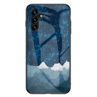 Voor Samsung Galaxy A54 5G Starry Patroon Afdrukken Schokbestendig Telefoonhoesje Gehard Glas + Harde PC + Zachte TPU Beschermhoes