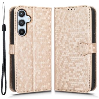 Voor Samsung Galaxy A54 5G schokbestendige portemonnee Stand stippatroon bedrukte telefoonhoes PU lederen tas met riem