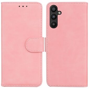 Voor Samsung Galaxy A54 5G Vingerafdrukbestendig effen kleur PU lederen portemonnee-hoesje Schokbestendige Stand