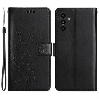 Voor Samsung Galaxy A54 5G Anti-drop Bloem Vlinder Bedrukte Flip Telefoon Cover Schokbestendig PU Lederen Telefoon Case Portemonnee Stand