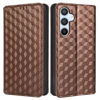 Voor Samsung Galaxy A54 5G Flip Telefoonhoesje Rhombus Bedrukt PU Lederen Portemonnee Stand Cover