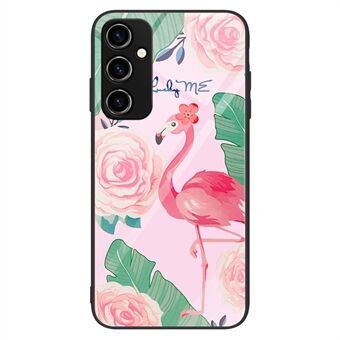 Voor Samsung Galaxy A54 5G telefoonhoes patroon bedrukt gehard glas + PC + TPU telefoonhoes