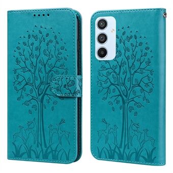 Voor Samsung Galaxy A54 5G PU lederen portemonnee telefoonhoes hertenboom patroon Stand cover