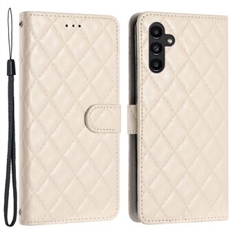 Voor Samsung Galaxy A54 5G telefoonhoesje Stiklijn Rhombus PU lederen portemonnee Stand telefoonhoesje met riem