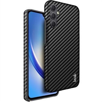 IMAK Ruiyi-serie voor Samsung Galaxy A54 5G Koolstofvezeltextuur Achterkant PU-leer gecoate pc-telefoonhoes