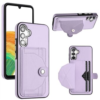 YB Lederen Coating Series-4 voor Samsung Galaxy A54 5G Kickstand Telefoon Cover Kaarthouder PU Leer + TPU Case