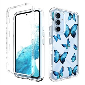 Voor Samsung Galaxy A54 5G PC Frame + TPU transparant hoesje Patroondruk Valbestendige hoes