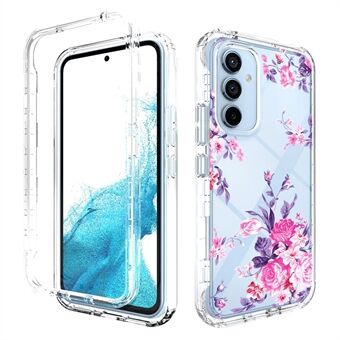 Voor Samsung Galaxy A54 5G PC Frame + TPU transparant hoesje Patroondruk Valbestendige hoes