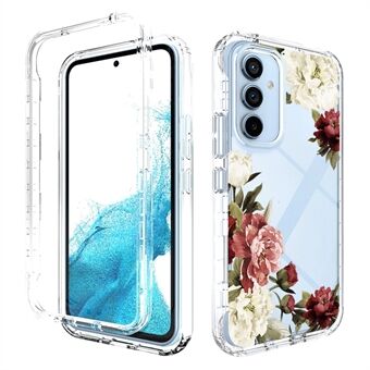 Voor Samsung Galaxy A54 5G PC Frame + TPU transparant hoesje Patroondruk Valbestendige hoes