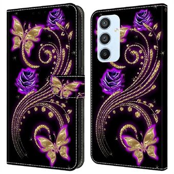 Portemonnee-hoesje voor Samsung Galaxy A54 5G, PU-leer 3D-patroon bedrukt Stand beschermende telefoonhoes