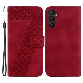 Voor Samsung Galaxy A54 5G PU lederen Stand telefoonhoesje 7-vorm bedrukte flip portemonnee cover