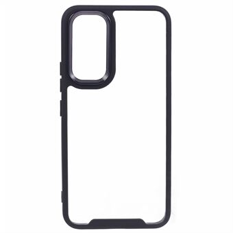 Voor Samsung Galaxy A54 5G TPU + Acryl Telefoonhoes Transparante Case met Elektroplating Lens Frame