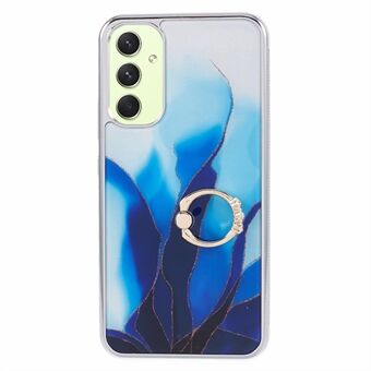 Voor Samsung Galaxy A54 5G-hoesje Electroplating PC+TPU Telefoonhoesje Marmerpatroon met Standaard