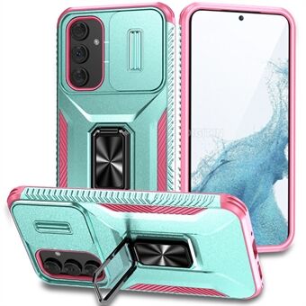 Voor Samsung Galaxy A54 5G Hoesje Bescherming voor Glijdende Lenzen Telefoon Kickstand Bescherming Cover