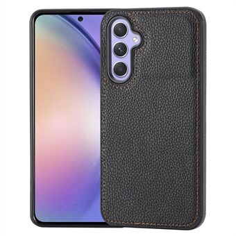 Voor Samsung Galaxy A54 5G Hoesje met Litchi Textuur, PU Lederen Coating, Volledig omhulde TPU Telefoonhoes