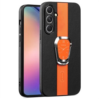 KADEM voor Samsung Galaxy A54 5G hoesje PU+TPU+Acryl Elektroplating telefoonhoesje met inklapbare standaard