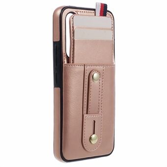 Voor Samsung Galaxy A54 5G telefoonhoesje met antislip, retro PU-leren coating, TPU kickstand-hoesje.