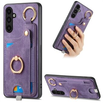 Voor Samsung Galaxy A54 5G Hoesje Schokbestendige Cover met Ring Kickstand en Kaarthouder.