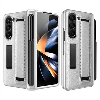 Voor Samsung Galaxy Z Fold 5G Hoesje Hard PC Telefoonhoesje met Lente Magneet Scharnier en Kickstand