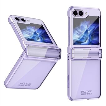 Voor Samsung Galaxy Z Flip5 5G Schokbestendige harde pc-hoes Galvaniserende telefoonbeschermhoes Ingebouwde glasfilm