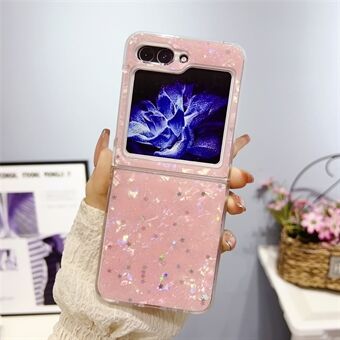 Voor Samsung Galaxy Z Flip5 5G Epoxy Glitter PC-telefoonhoes Shell-patroon beschermhoes