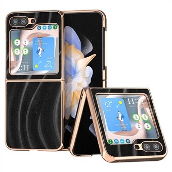 Telefoonhoesje uit de Milky Way-serie voor Samsung Galaxy Z Flip5 5G, PU-leer + PC-galvaniserende Scratch