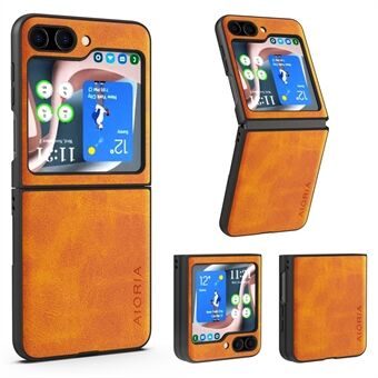 AIORIA voor Samsung Galaxy Z Flip5 5G Avocado textuur schokbestendig hoesje PU + PC telefoonhoes