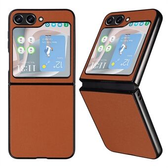 Voor Samsung Galaxy Z Flip5 5G Schokbestendig Telefoonhoesje Textuur PU-leer + PC Slim Cover