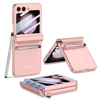 GKK Voor Samsung Galaxy Z Flip5 5G Hoesje met Magnetische Scharnier PC Telefoonhoesje met Kleine Schermafdekking + Stylus Pen