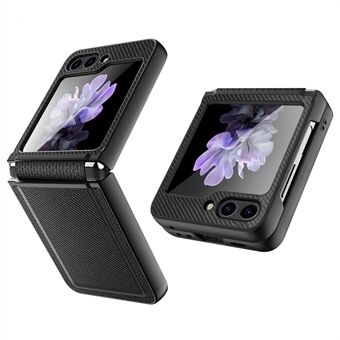 Voor Samsung Galaxy Z Flip5 5G Hoesje Achterkant Scherm Glas Film PU+PC Telefoonhoes