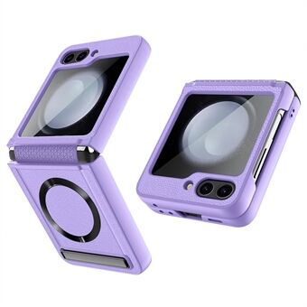 Voor Samsung Galaxy Z Flip5 5G Kickstand Case Hard PC Telefoonhoesje Compatibel met MagSafe