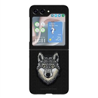 RAIGOR INVERSE Wolf Series Voor Samsung Galaxy Z Flip5 5G Hoesje Geborduurde Telefoonhoes - Zwart