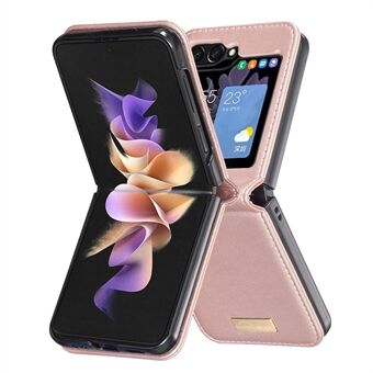 BINFEN COLOR R20 Voor Samsung Galaxy Z Flip6 5G Hoes PU Leer+PC Telefoonhoesje