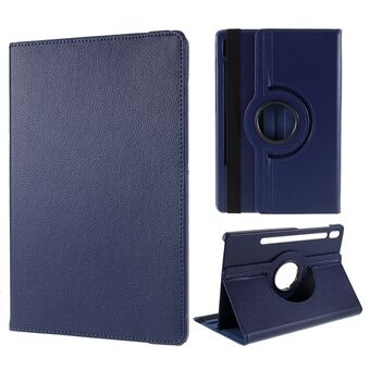 Voor Samsung Galaxy Tab S9 / S8 Tablet Hoesje met Draaistandaard PU Leren Cover met Elastische Band.