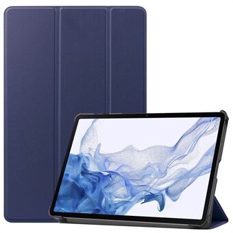 Voor Samsung Galaxy Tab S9 Tri-fold Stand Folio Case PU Lederen Hoesje met Automatische Wake / Sleep Functie voor Tablet