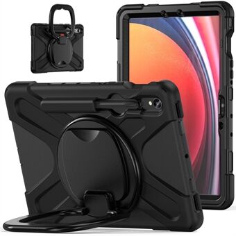 Voor Samsung Galaxy Tab S9 / S8 / S7 Hard PC+Soft Silicone Case met draaibare standaard Schokbestendige tablethoes