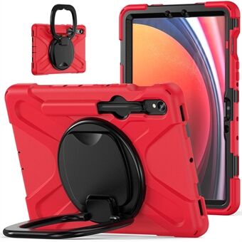 Voor Samsung Galaxy Tab S9 / S8 / S7 Harde PC+Zachte Silicone Case Met Draaibare Kickstand Schokbestendige Tablet Cover