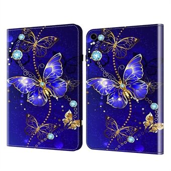 Voor Samsung Galaxy Tab S9 Anti-val PU Leren Tablethoes Schokbestendige Patroonprint Shell Cover Stand