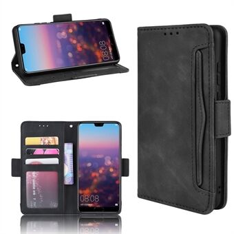 Lederen portemonnee Stand telefoonhoes met meerdere kaartsleuven beschermhoes voor Huawei P20