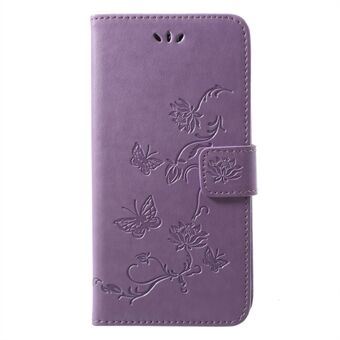 Opdruk Butterfly Flower Wallet Stand Leather Cover Protector voor Huawei P20 Pro