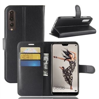 Litchi Texture Wallet Stand Leren Flip Case voor Huawei P20 Pro