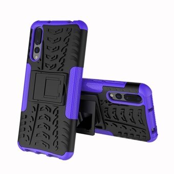 Voor Huawei P20 Pro Antislip PC + TPU Hybrid Cover met standaard