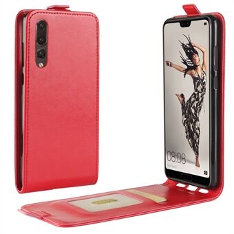 Crazy Horse textuur verticale flip lederen magnetische hoes voor Huawei P20 Pro