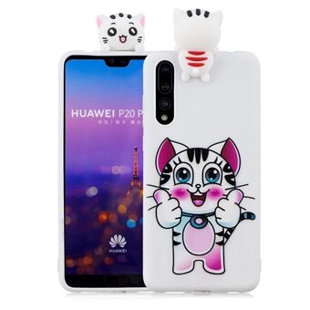 3D schattige pop patroon afdrukken TPU achterkant voor Huawei P20 Pro