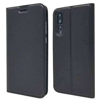 Magnetische Adsorptie Lederen Stand Flip Cover met korte sleuf voor Huawei P20 Pro