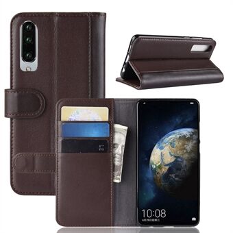 Echte Split Leather Wallet Stand Phone Case voor Huawei P30